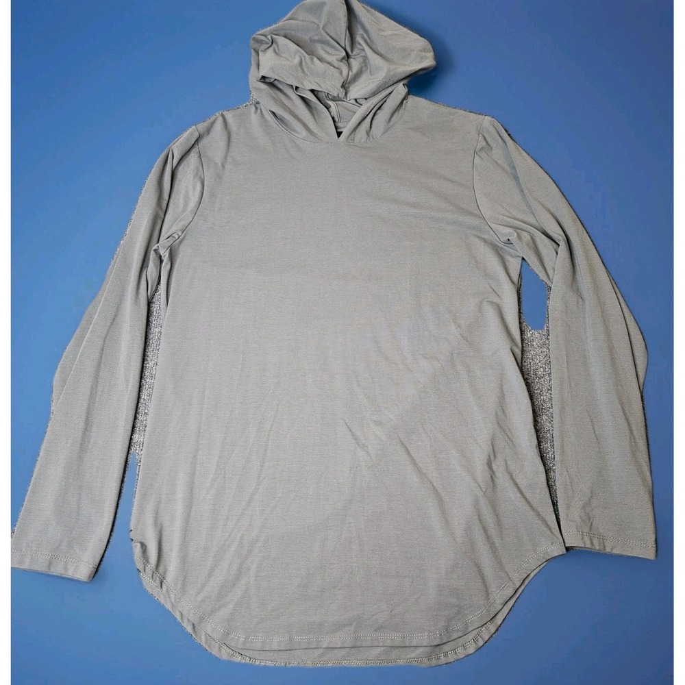 Cuts Mens Elongated Pyca  Hoodie Size XL Jersey Pullover Gray Longsleeve